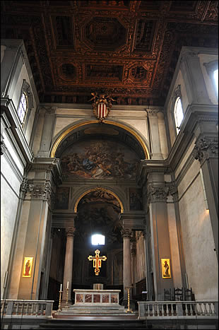 View of the interior of the Badia Fiorentina