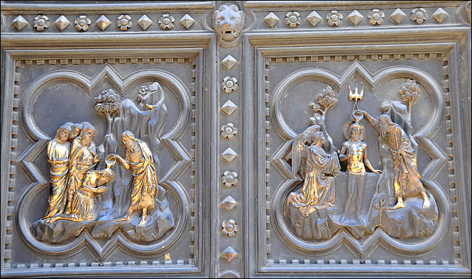 Detail of a door of the baptistery of Saint John