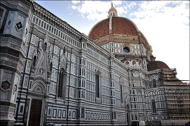 The exterior of the Duomo and its dome