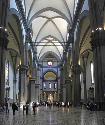 The interior of the cathedral