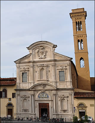 The façade of the church of Ognissanti