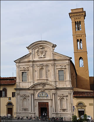 The faade of the church of Ognissanti