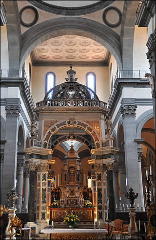 The altar of the church Santo Spirito