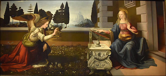 The Annunciation by Leonardo da Vinci