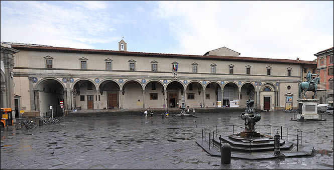 The facade of the hospital of the Innocents